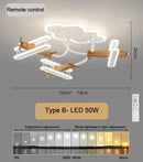 GobekUsa Cartoon Plane Chandelier Light Kids Room Ceiling Lamp Remote Control