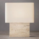 GobekUsa Large Brown Stone Fabric Table Lamp for Home Decoration in Living Room or Bedroom