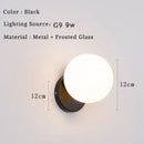 GobekUsa Glass Ball LED Wall Lamp for Bedroom Living Room Indoor Lighting