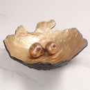 GobekUsa Golden Resin Fruit Bowl Tray for Home Decor and Storage