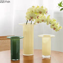 GobekUsa Jade Trumpet Glass Vase Hydroponics Flower Pot Desk Decoration