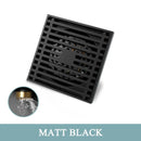 GobekUsa Brass Square Floor Drain 10x10cm for Bathroom Shower with Insect-Proof Deodorant