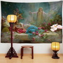 GobekUsa Angels & Beauty Misty Oil Painting Tapestry Wall Hanging for Room Decor