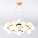 GobekUsa Gold LED Chandelier, Modern Pendant Light for Living Room, Kitchen, Bedroom, Dining Room