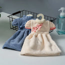 GobekUsa Coral Fleece Cheongsam Hand Towel: Soft, Absorbent, Quick-Drying For Household & Wall Mount