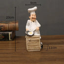 GobekUsa Bearded Chef Resin Figure Sculpture Modern Kitchen Desk Decor Ornaments