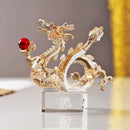GobekUsa Crystal Dragon Statue Feng Shui Decor for Home/Office - Year of Dragon Mascot