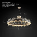 GobekUsa Crystal LED Chandelier: Luxury Living Room Pendant Light with Modern Design