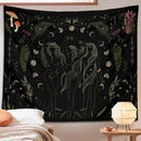 GobekUsa Botanical Witchy Tapestry: Hanging Boho Room Decor with Mushrooms and Snakes
