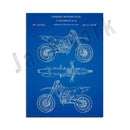 GobekUsa Dirt Bike Patent Blueprint Poster Canvas Wall Art