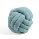 GobekUsa Handmade Knotted Boucle Circle Plush Pillow Brown
