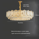 GobekUsa Gold Glass Dining Table Lamp | Modern Round Crystal Hanging Pendant Lights