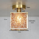 GobekUsa Crystal Glass LED Ceiling Light Copper Canopy Nordic Modern Design
