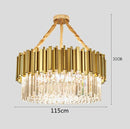 GobekUsa Crystal LED Pendant Lights: Luxury Gold Plating Metal Hanging Lamp for Living, Dining, Bedroom