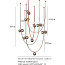 GobekUsa Leather Chandeliers 2023 LED Minimalist Home Decor Lighting for Living Room
