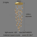GobekUsa Gourd Shaped Crystal Chandelier for Living Room & Restaurant