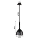 Black Wood Industrial Pendant Light