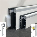 GobekUsa LED Aluminium Profile Baseboard 1M/2M Linear Light Bar for Surface Mounted Skirting