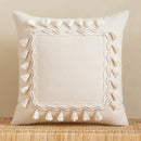 GobekUsa Bohemian Tufted Tassel Pillow Case - Geometric Nordic Style Sofa Cushion