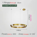 GobekUsa LED Ring Chandelier for Home Decor - Modern Nordic Style Lighting