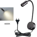 GobekUsa LED Wall Lamp Set: 2pcs 3W 4000K Plug-in Bedside Sconces for Reading Headboard.