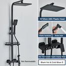 GobekUsa Black 4-Way Digital Shower System with Rainfall Head and Bidet