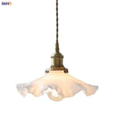 GobekUsa LED Pendant Lamp with Adjustable Brass Knob Switch & White Glass