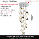 Modern Nordic Crystal Cluster Pendant Light