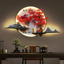 GobekUsa LED Landscape Pine Picture Wall Light for Home Decor