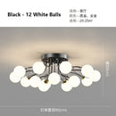 GobekUsa Black Gold Chandelier with Clear Star Glass Ball Pendant Lights