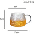 GobekUsa Borosilicate Glass Water Cup with Handle - Heat Insulation Lemon Tea & Juice Cup