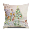GobekUsa Christmas Pillowcase: Santa Claus Snowman Print for Living Room Sofa Decor