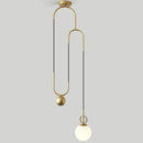 GobekUsa Golden Glass Ball Pendant Lamps - Modern Bedroom & Living Room Lighting