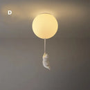 GobekUsa Bear LED Ceiling Chandelier: Cute PVC Ball Lampshade for Children's Room Decor