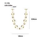 GobekUsa Crystal Gold Chain Chandelier Ceiling Lamp for Home Décor
