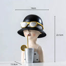 GobekUsa Cartoon Girls Resin Figure Sculpture for Home Decor