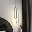 Nordic Black LED Pendant Light in Minimalist Aluminum