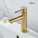 GobekUsa Gold Basin Faucet: Stainless Steel Single Handle Mixer for Bathroom and Kitchen