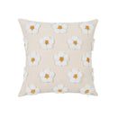 GobekUsa Daisy Flora Embroidered Cushion Cover - Home Decor Yellow Blue Flowers