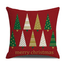 GobekUsa Christmas Deer Linen Cushion Cover - Home Decor Sofa Pillowcase