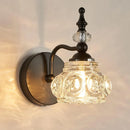 GobekUsa Gold Crystal Wall Lamp: Luxury LED Indoor Light for Living Room, Bedroom, and Bathroom