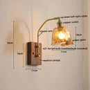 GobekUsa Glass Copper LED Wall Lamp Modern Stair Light Fixtures applique murale