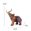 GobekUsa Elephant Sculpture: Nordic Painting Graffiti Resin Art Figurine & Home Decor Craft