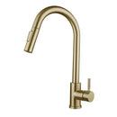 GobekUsa Brushed Gold Pull Out Kitchen Faucet Luxury Black Sink Tap Kitchen Mixer