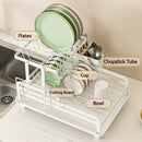GobekUsa Kitchen Bowl Rack & Utensil Holder with Drainboard and Knife Slots