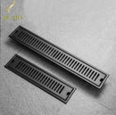GobekUsa Black 304 Stainless Steel Strip Floor Drain for Toilet, Shower, Large Overflow
