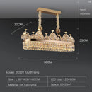 GobekUsa Crystal Chandelier: Postmodern Light Luxury Double-Layer Pendant for Home Living Room