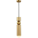 GobekUsa Gold Tube Pendant Light - Kitchen Bedside Hanging Lamp by AliLamp