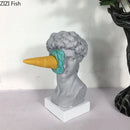 GobekUsa Ice Cream David Statue Myth Character Resin Ornament Desk Sculpture Home Decor