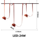 GobekUsa Leather Pendant Light: Modern Nordic DIY Chandelier for Home and Office Decor